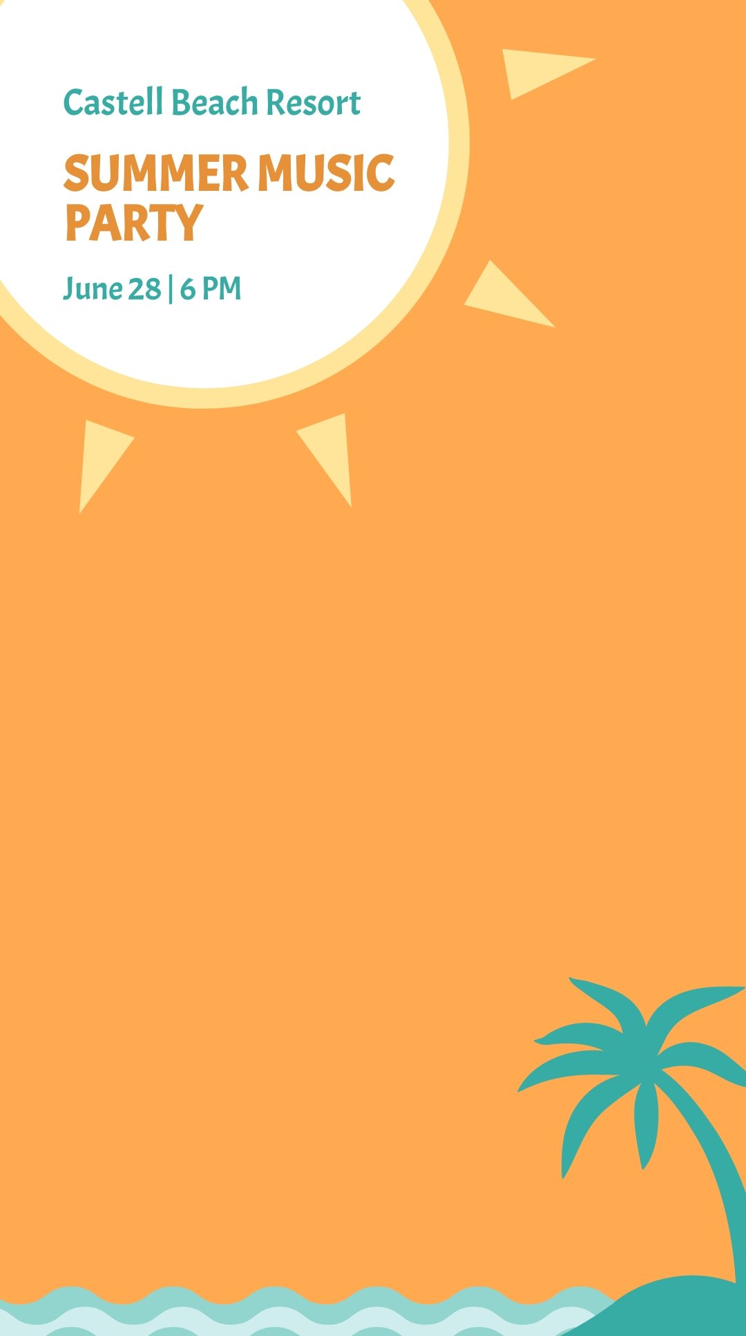 Free Summer Party Snapchat Geofilter Template