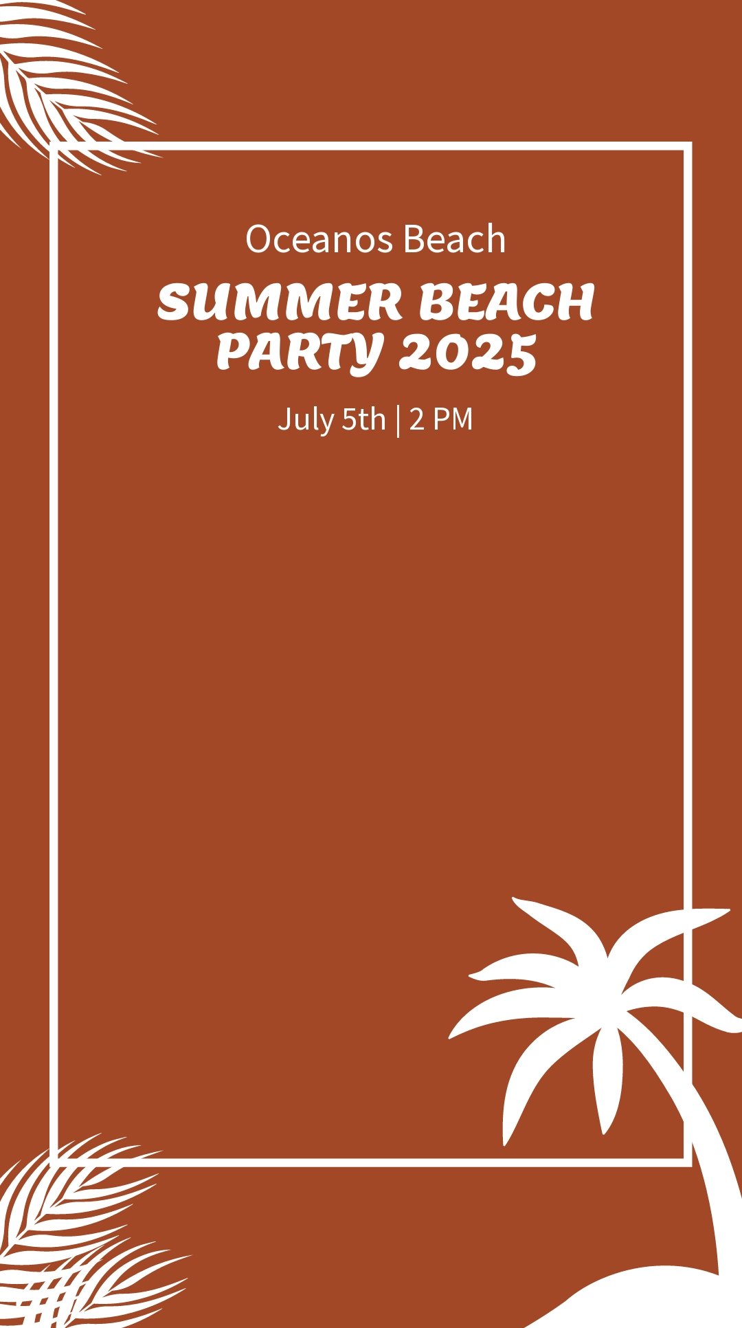 Summer Beach Party Snapchat Geofilter Template