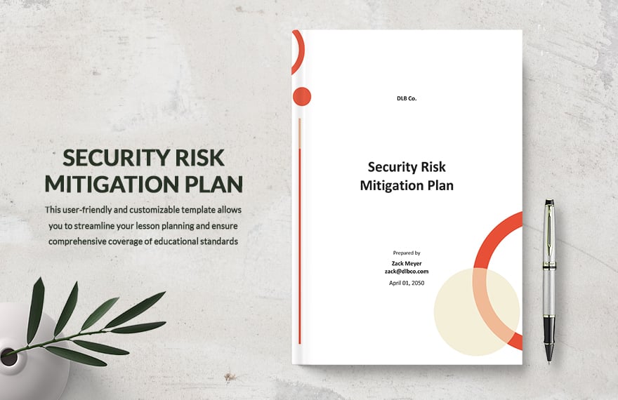 Security Risk Mitigation Plan Template