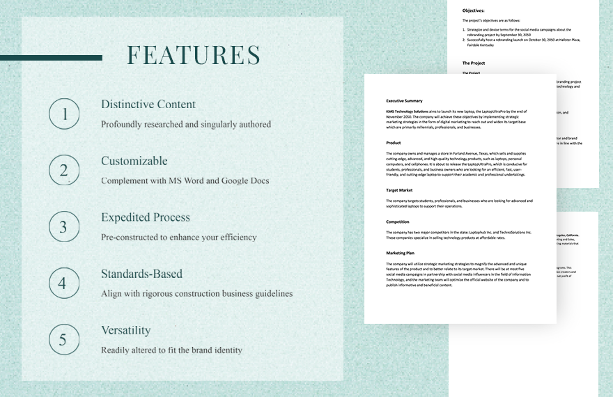 One Page Strategic Marketing Plan Template