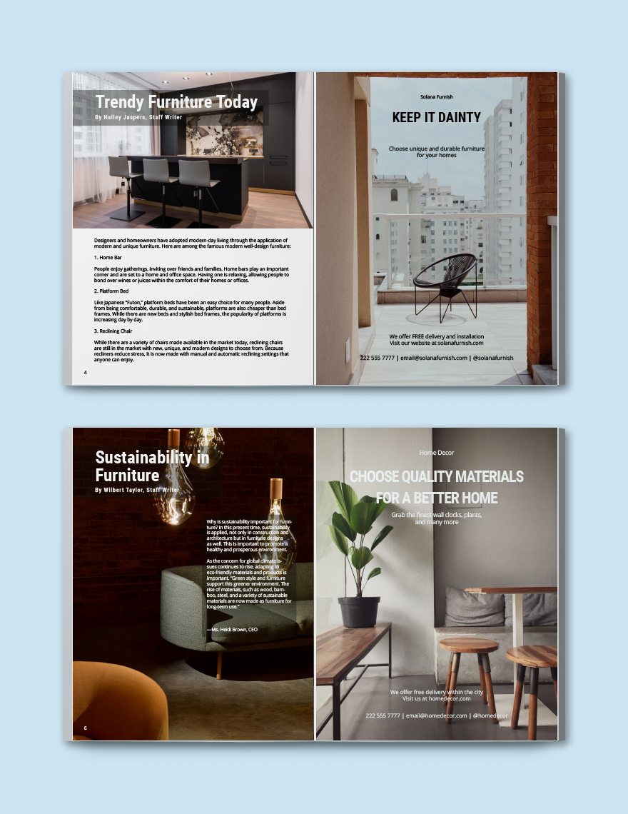 Blank Product Magazine Template