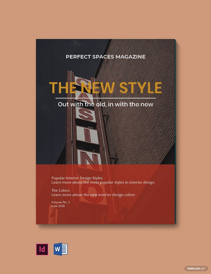 Free Minimalist Interior Design Magazine Template