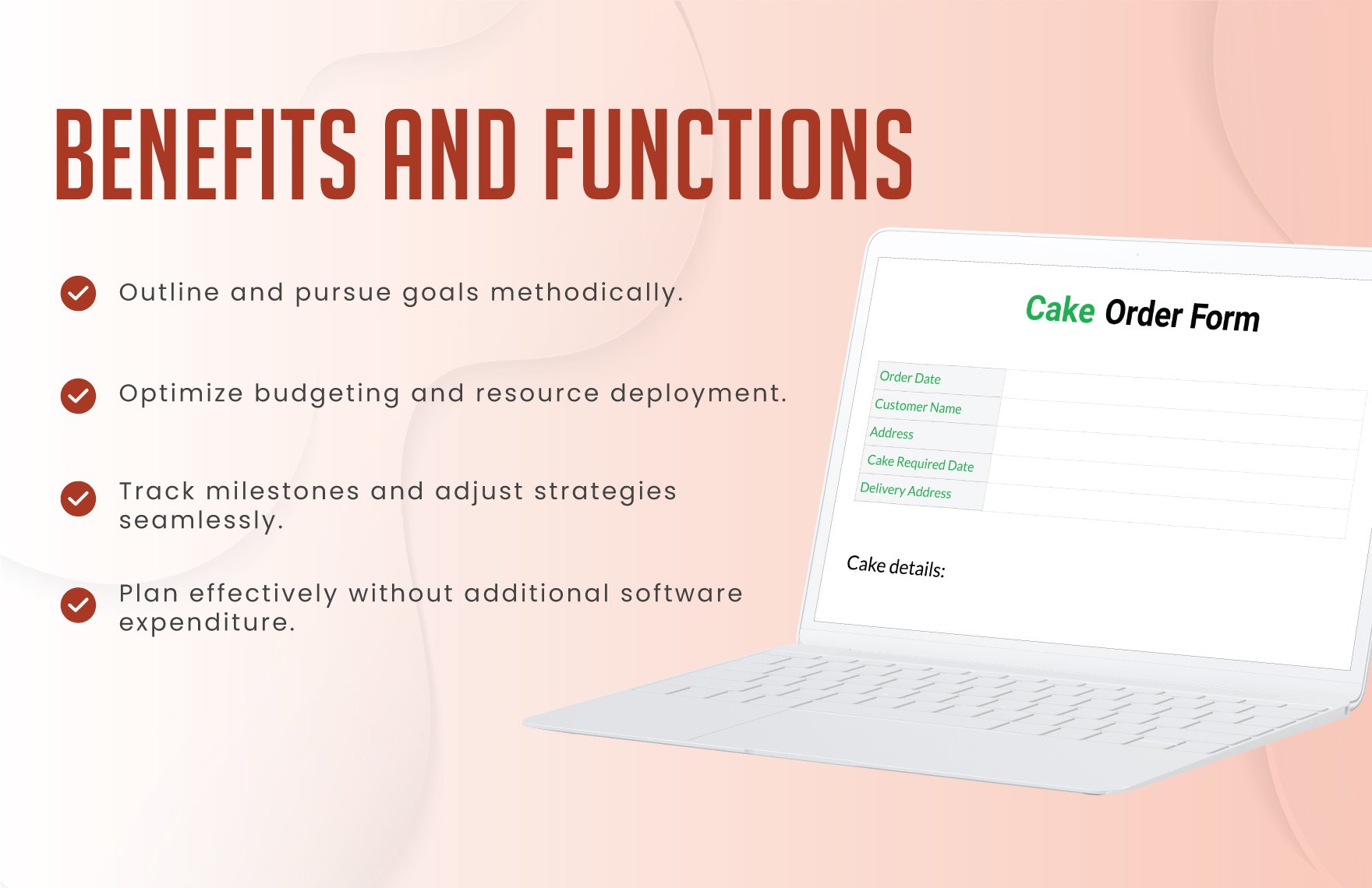 Cake Order Form Template