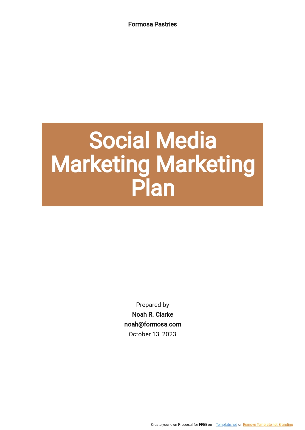 Social Media Marketing Strategy Plan Template - Google Docs, Word ...