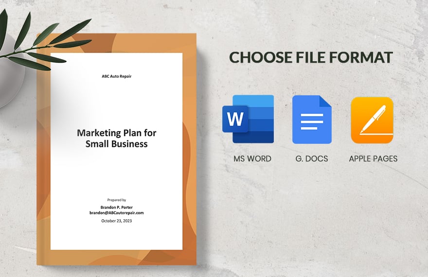 Simple Marketing Plan Template for Small Business
