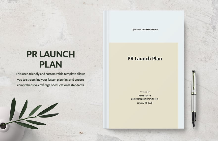 PR Launch Plan Template