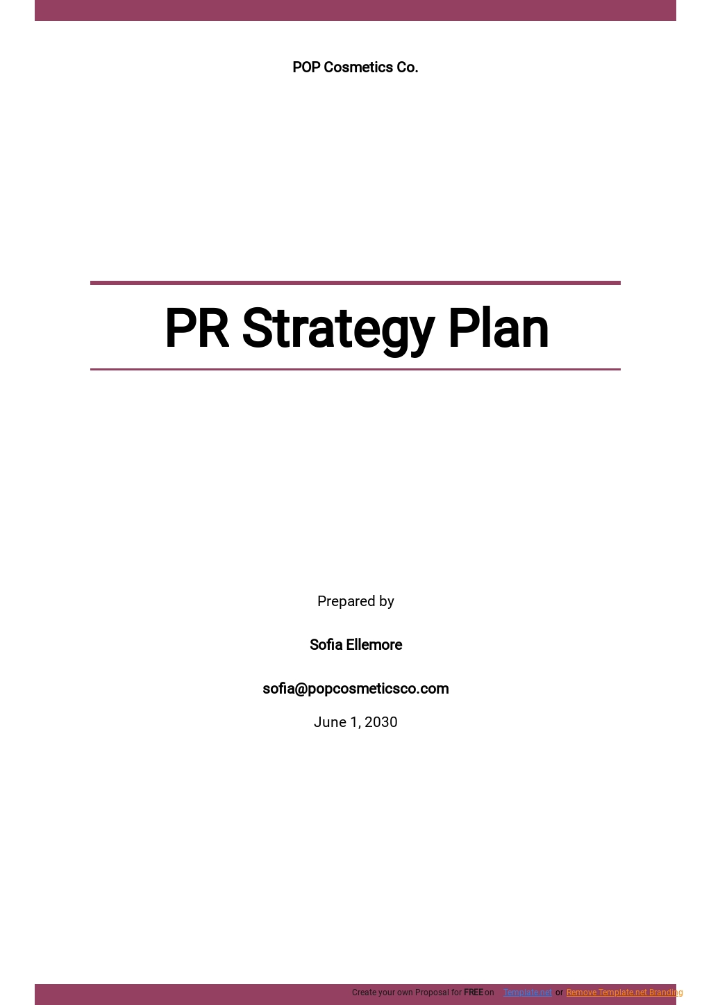 9 PR Plan Google Docs Templates Free Downloads Template