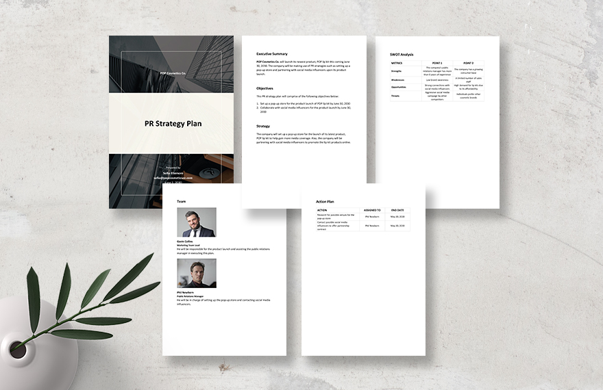PR Strategy Plan Template in PDF Word Pages Google Docs Download