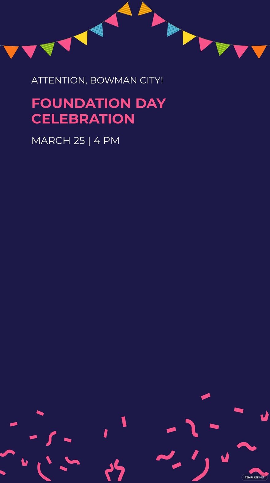 Free Event Announcement Snapchat Geofilter Template