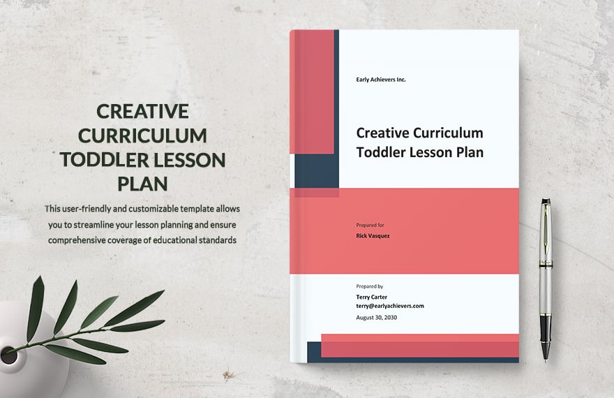 Creative Curriculum Toddler Lesson Plan Template in Word, Google Docs, PDF, Apple Pages