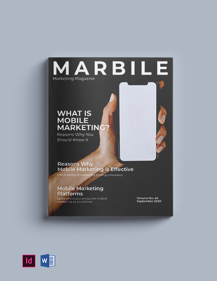 Free Mobile Marketing Magazine Template