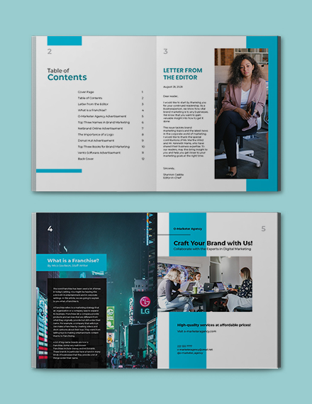 Brand Marketing Magazine Template - InDesign, Word, PDF | Template.net