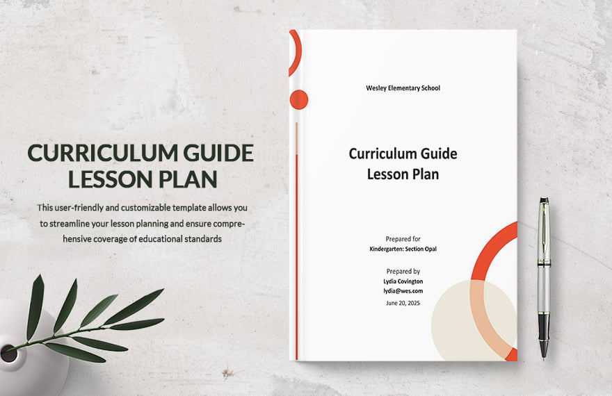 Curriculum Guide Lesson Plan Template