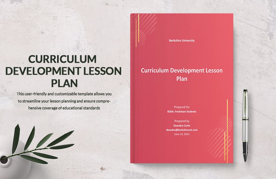 Curriculum Development Lesson Plan Template