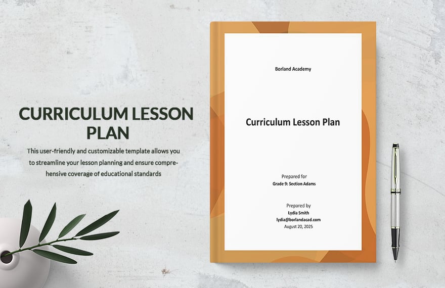 Simple Curriculum Lesson Plan Template