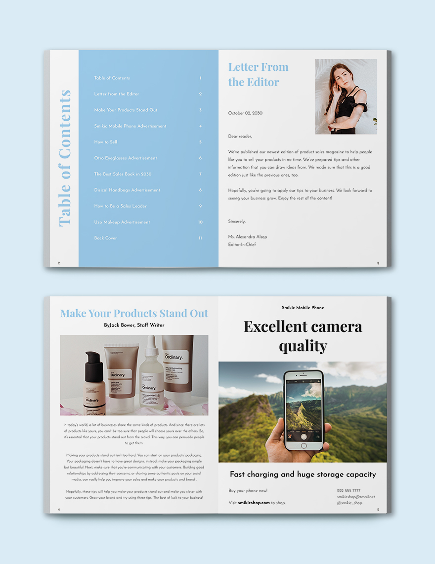 Product Sales Magazine Template