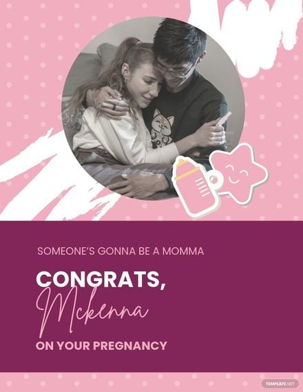 Pregnancy Announcement Flyer Template