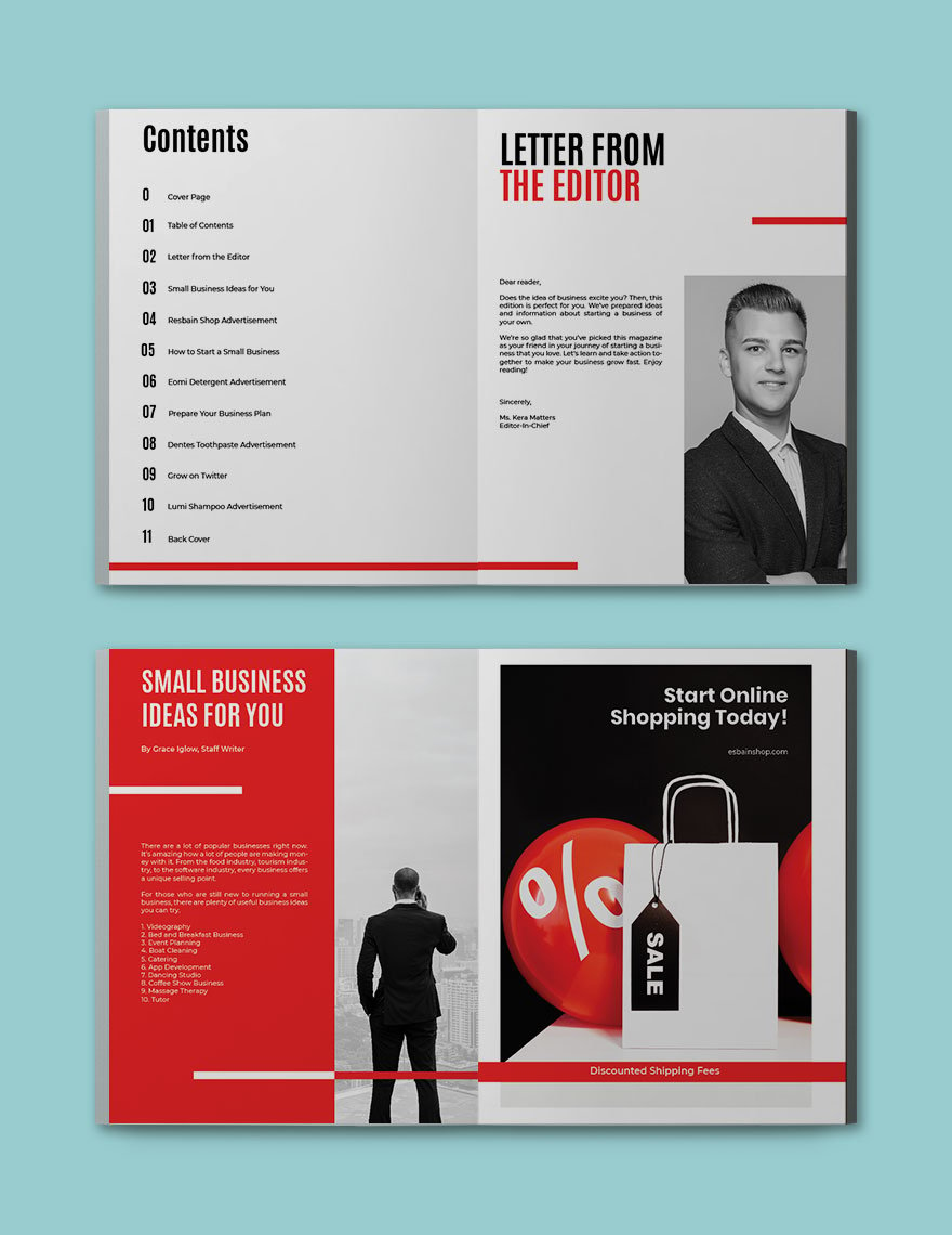 Small Business Startup Magazine Template
