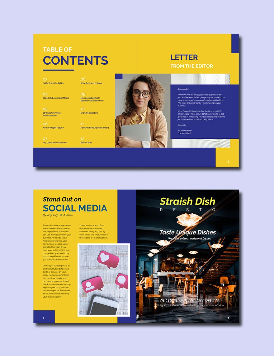 Simple Small Business Magazine Template