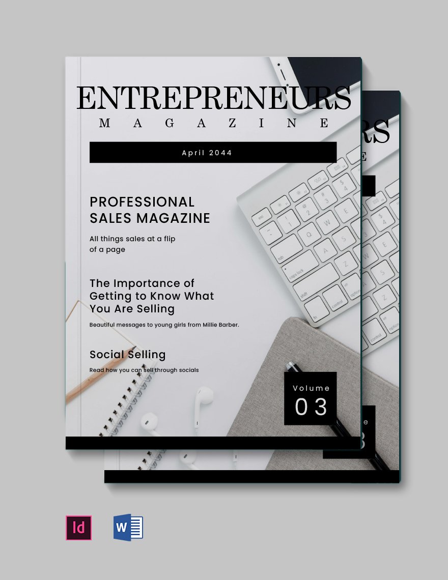 Free Professional Sales Magazine Template
