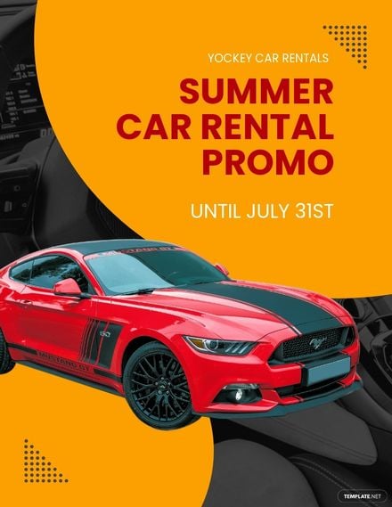 Car Rental Promotion Flyer Template