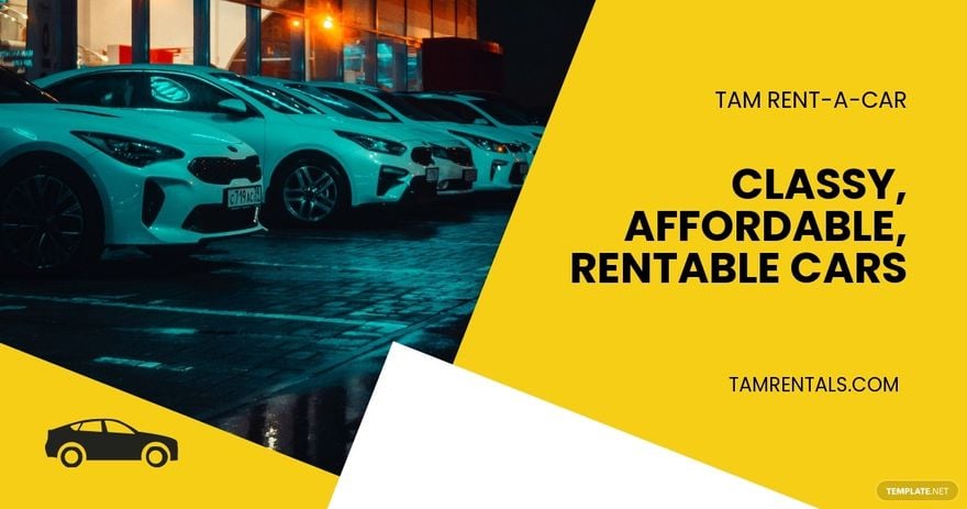Free Car Rental Advertisement Facebook Post Template
