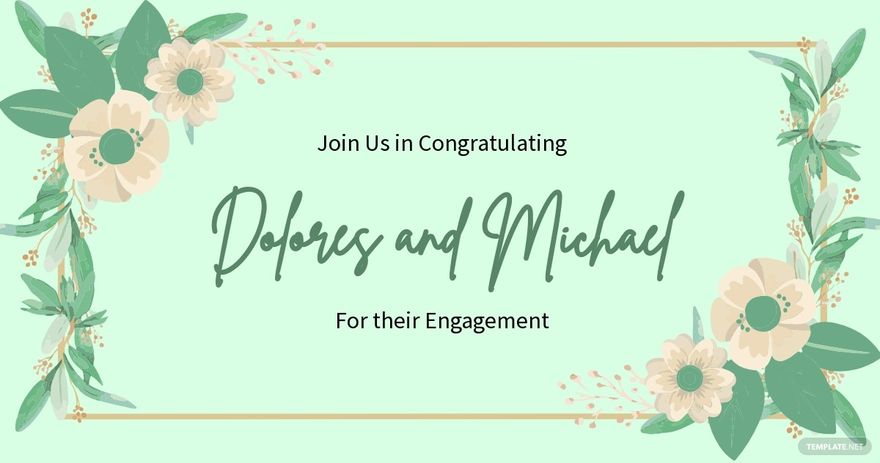 Free Engagement Announcement Facebook Post Template
