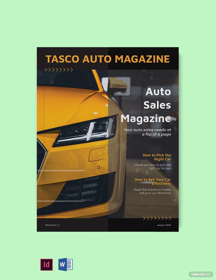 Auto Sales Magazine Template