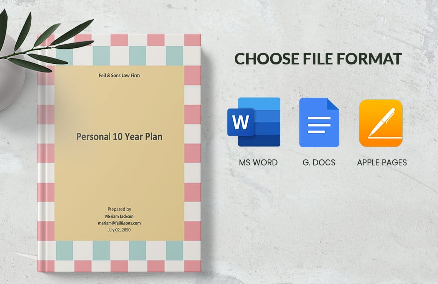 Personal 10 Year Plan Template