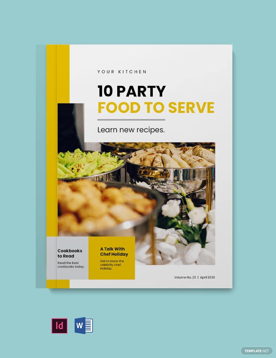 Food Cooking Magazine Template