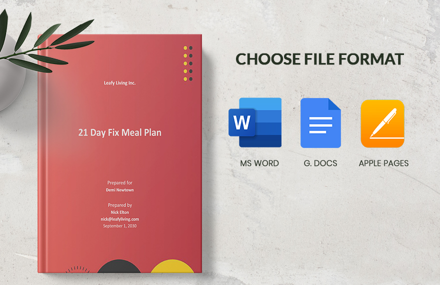 14+ Free Editable 21 Day Fix Meal Plan Templates in MS Word [DOC]