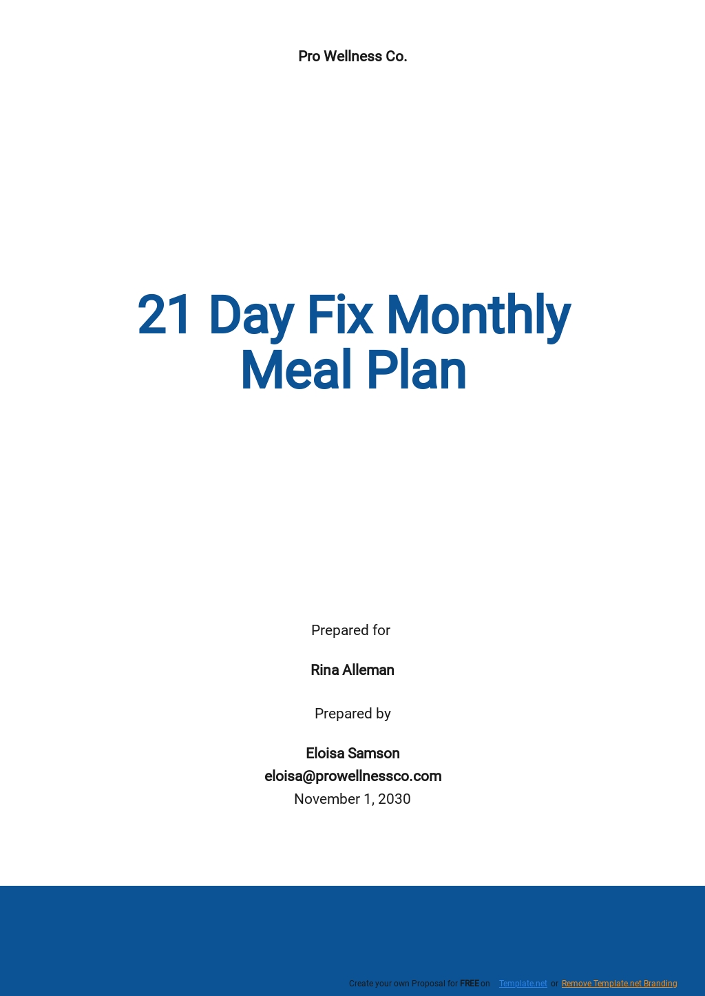 Editable Meal Plan Template - Google Docs, Word | Template.net