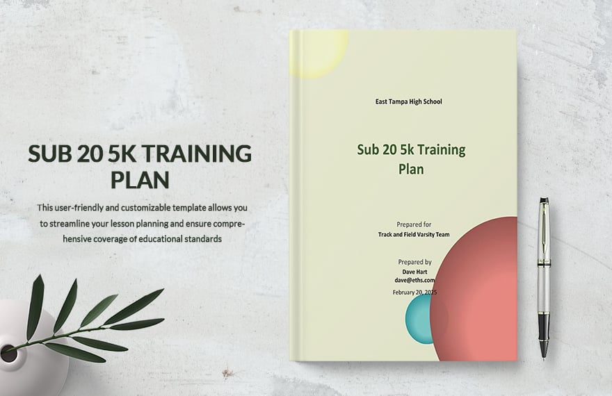 Free Sub 20 5k Training Plan Template