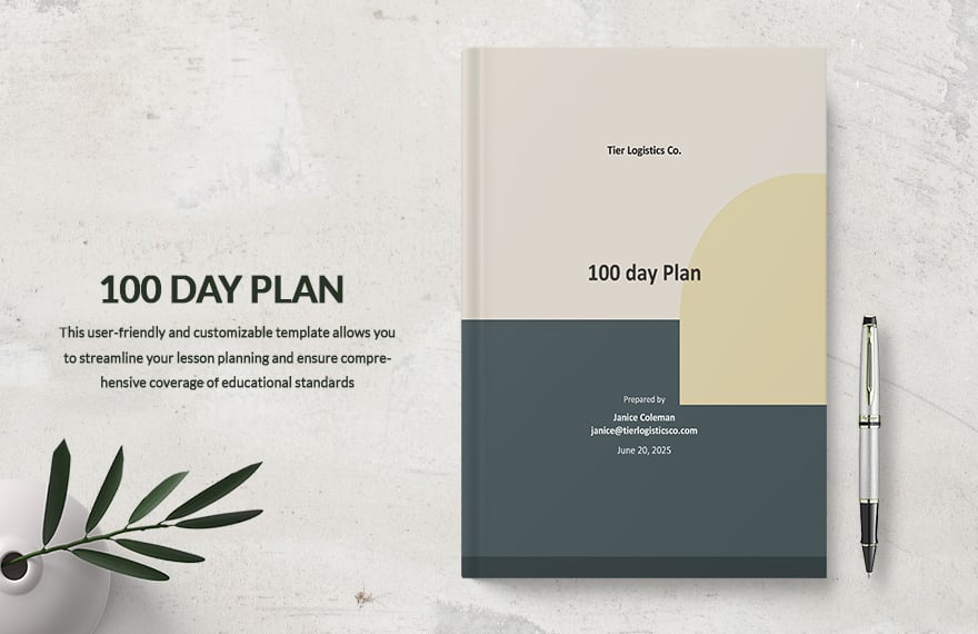 Simple 100 day Plan Template