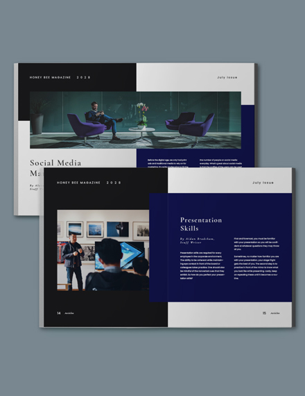 Free Textured Corporate Magazine Template Format