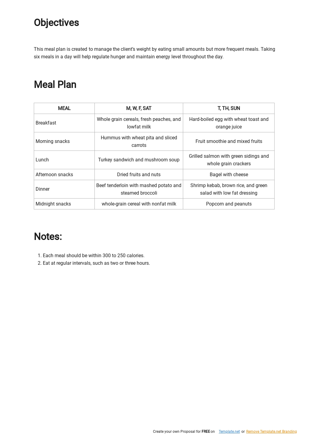 6 Meals A Day Meal Plan To Lose Weight Template 1.jpe