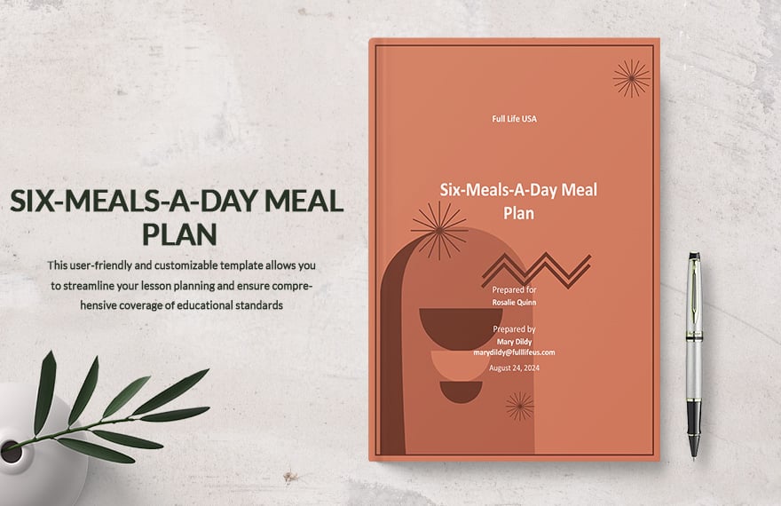 6 Meals A Day Meal Plan To Lose Weight Template