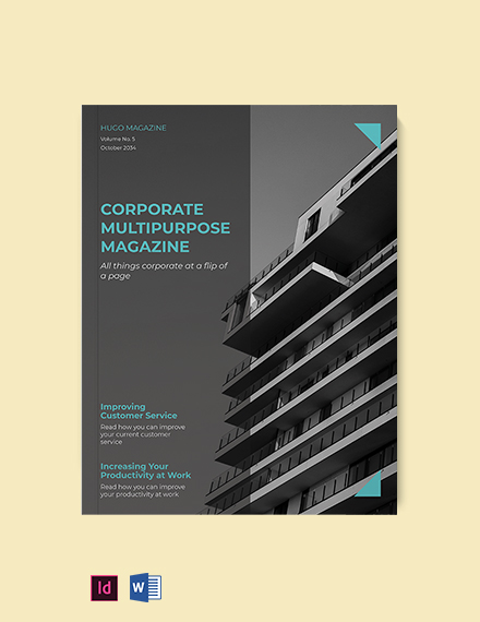 Corporate Multipurpose Magazine Template - InDesign, Word, PDF