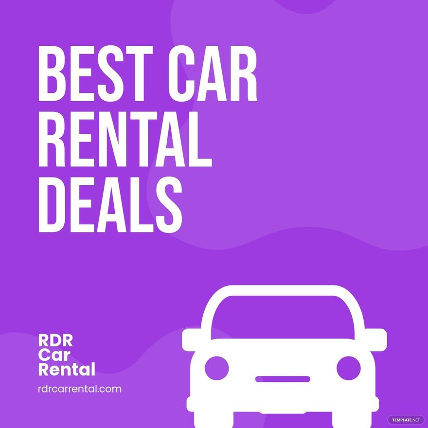 Free Simple Car Rental Instagram Post Template