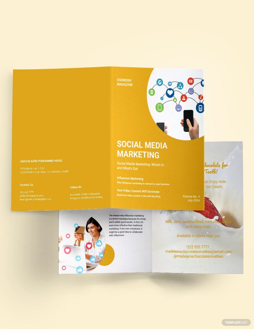 Social Media Marketing Magazine Template