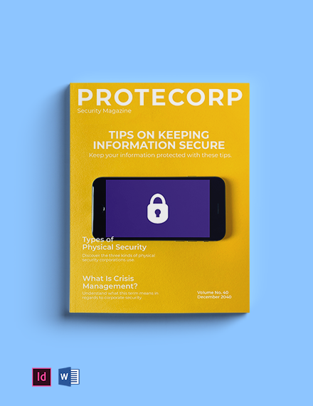 Corporate Security Magazine Template