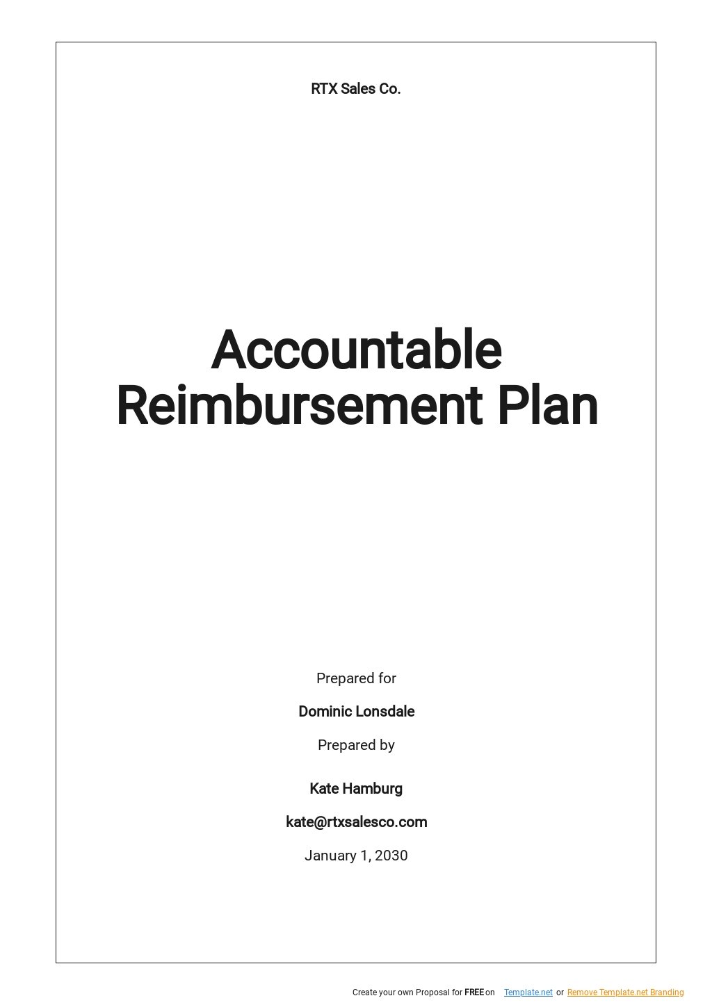 Accountable Reimbursement Plan Template Google Docs, Word, Apple