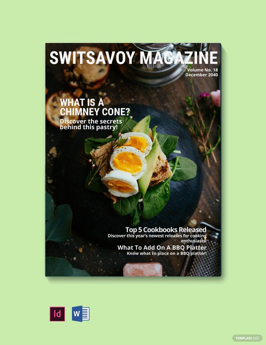 Simple Cooking Magazine Template