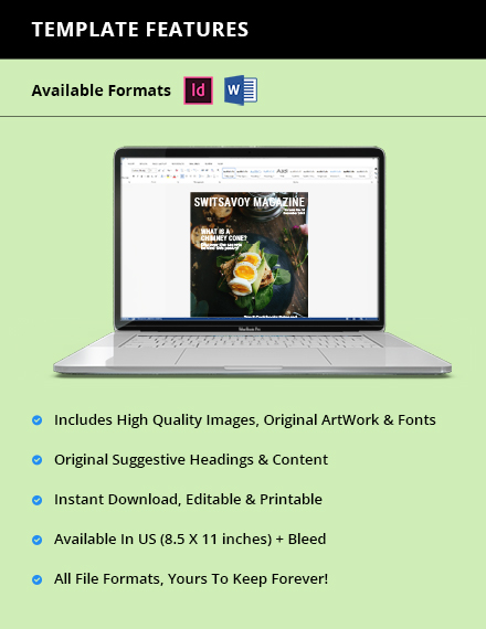 Free Simple Cooking Magazine Template