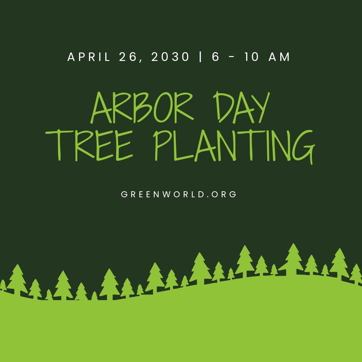 Arbor Day Facebook Event Cover Template PSD