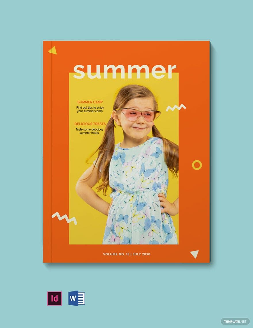 Summer Kids Magazine Template