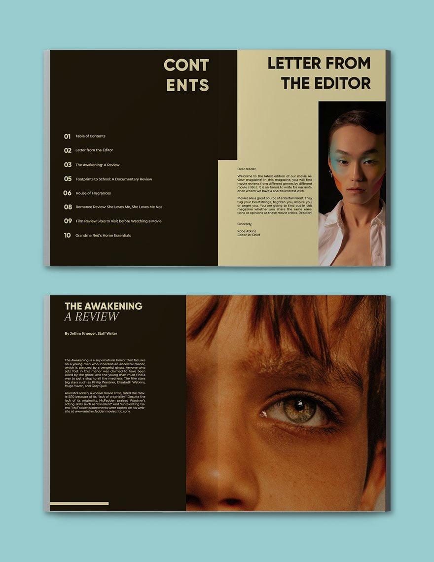Movie Review Magazine Template