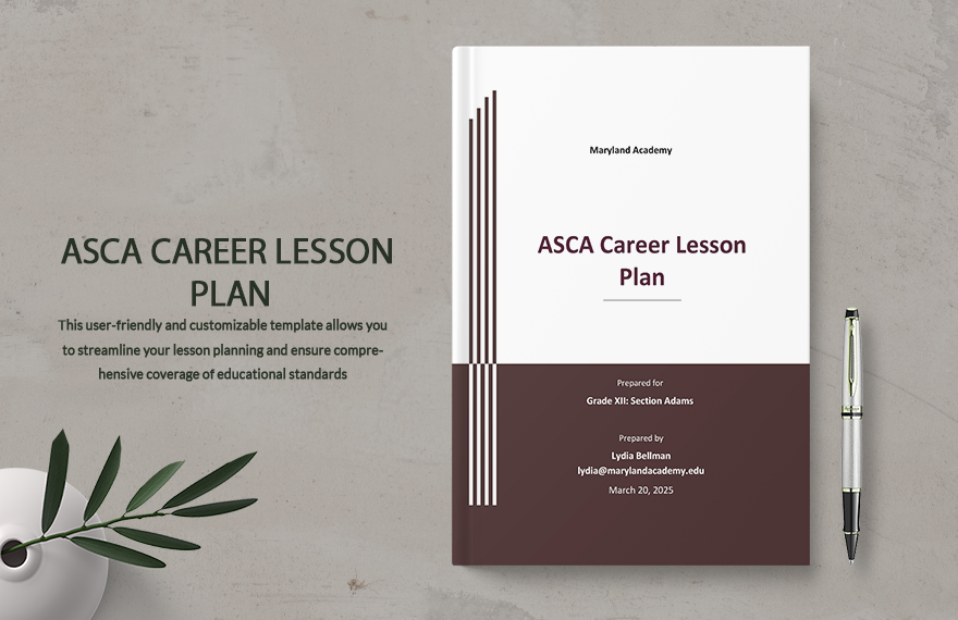 ASCA Career Lesson Plan Template