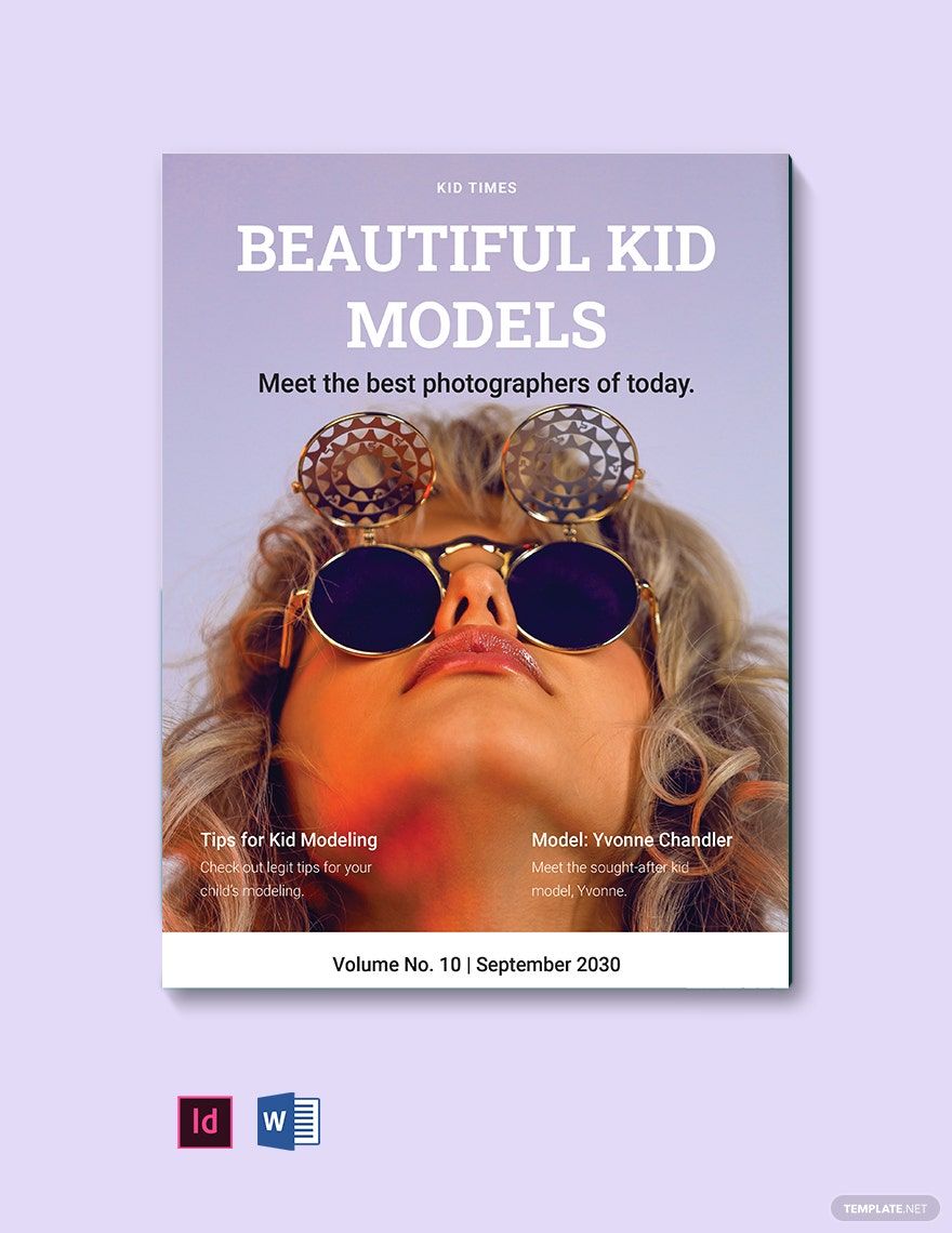 Kid Model Magazine Template