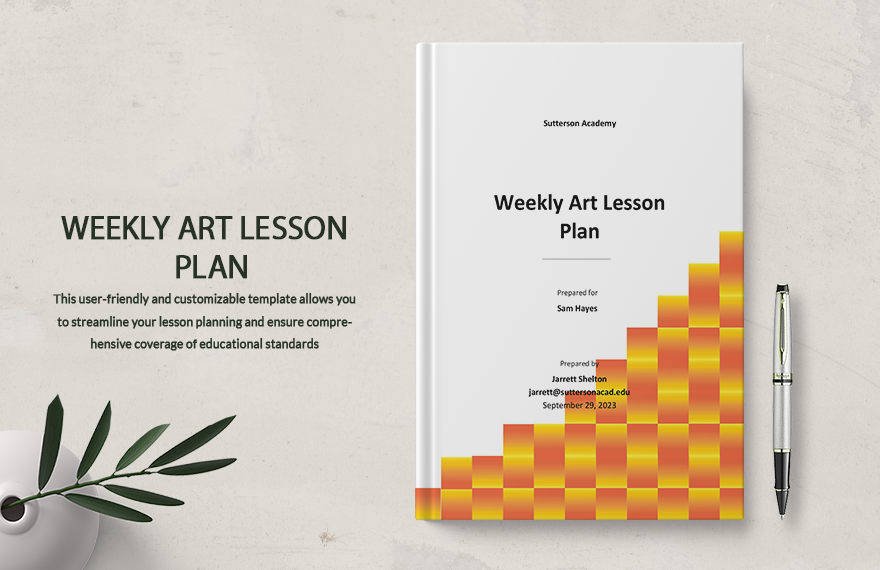 Free Weekly Art Lesson Plan Template